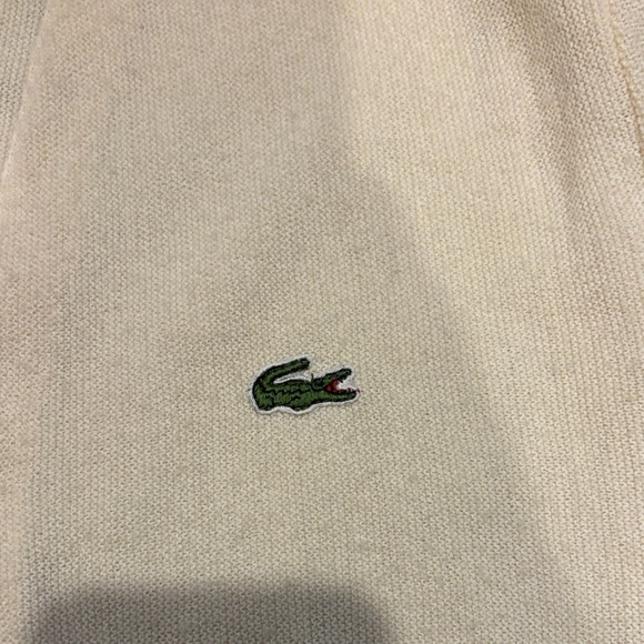 Lacoste Beige Cardigan Sweater vintage izod size small - Picture 2 of 5